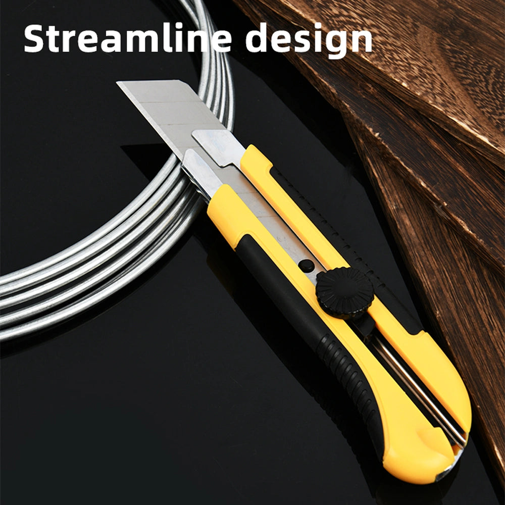 DELI UTILITY KNIFE 25MM SK5 YELLOW