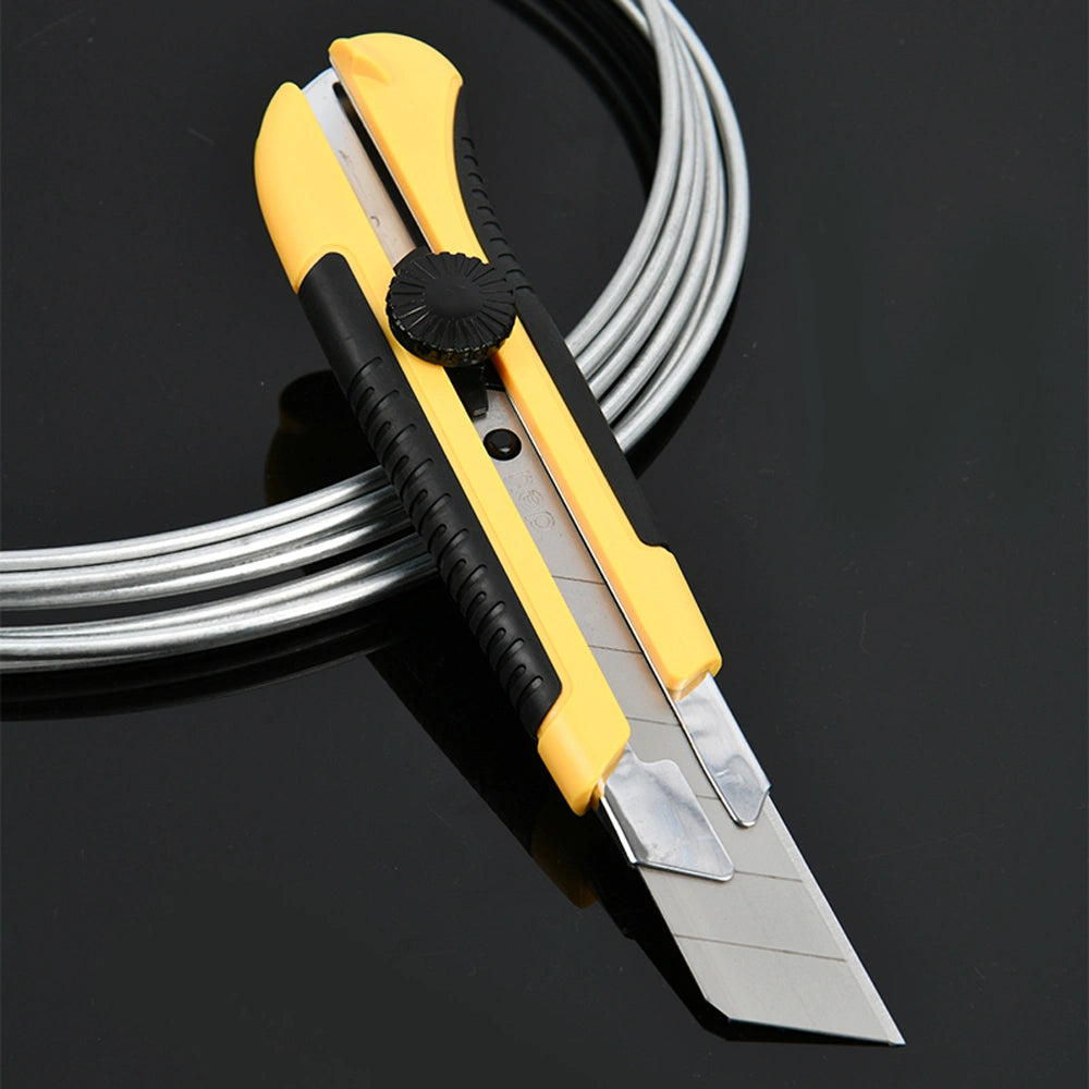 DELI UTILITY KNIFE 25MM SK5 YELLOW