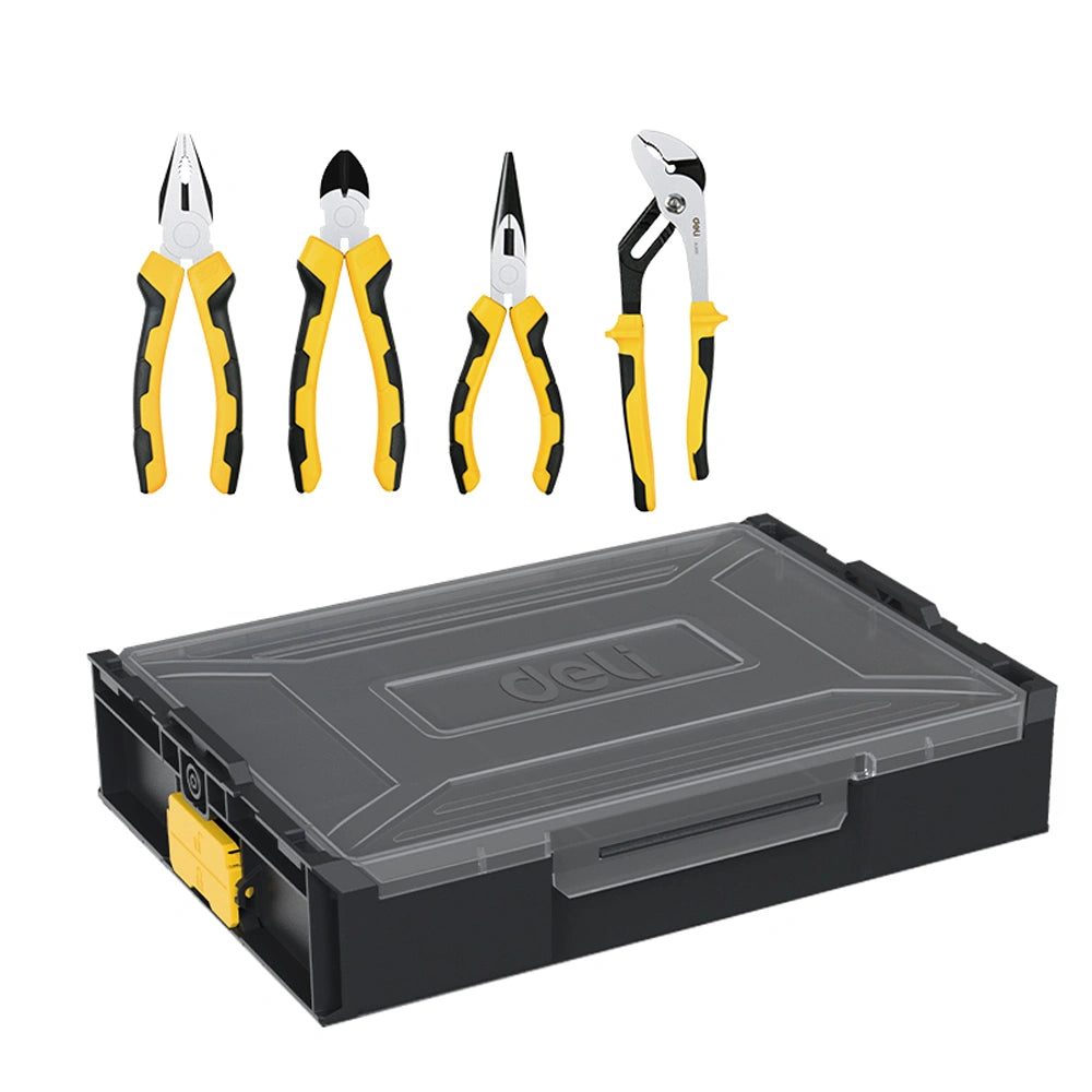 DELI HOUSEHOLD TOOL SET 4PCS BLACK