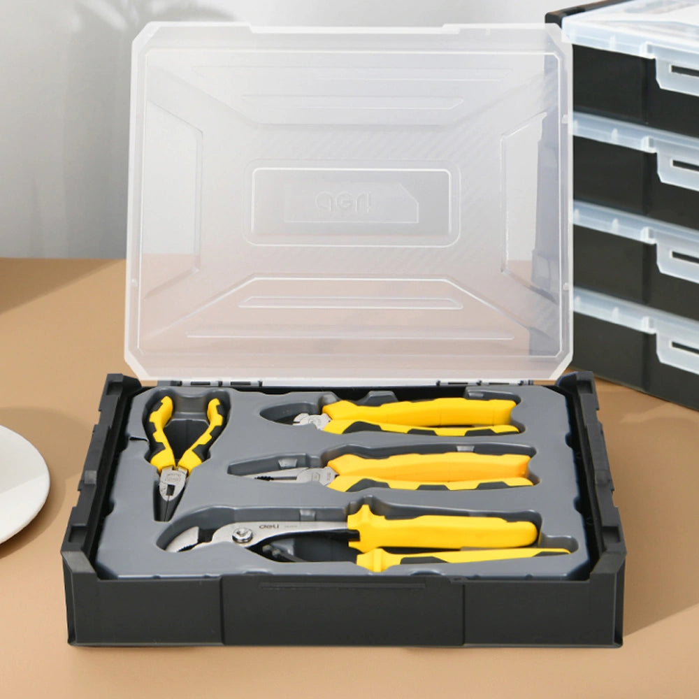 DELI HOUSEHOLD TOOL SET 4PCS BLACK