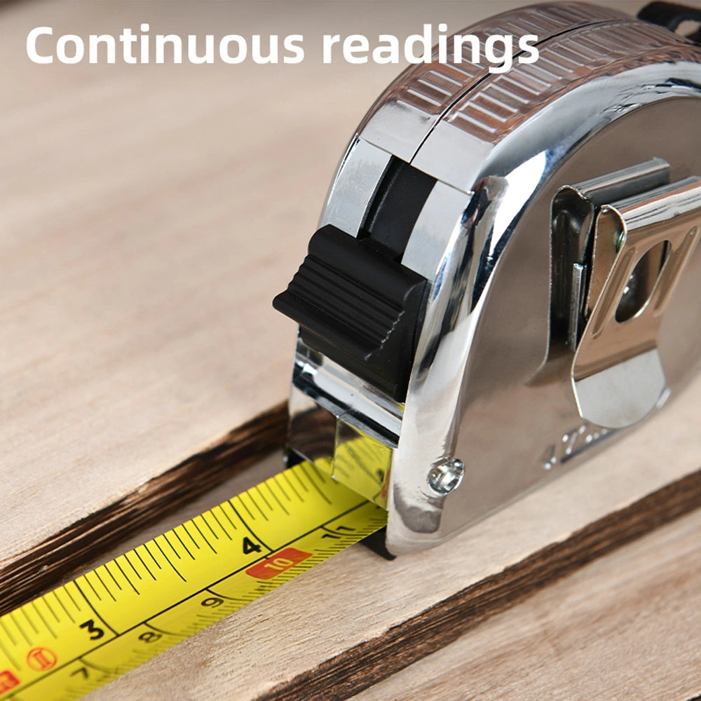 DELI STEEL TAPE MEASURE 10M/33'x25MM SILVER