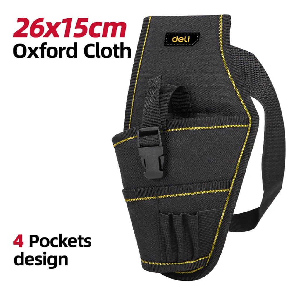 DELI ELECTRIC DRILL WAIST BAG 26x15CM BLACK