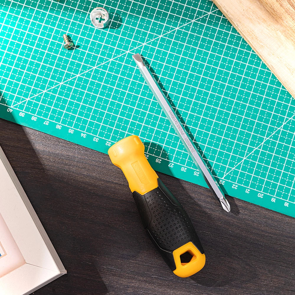 DELI 2-IN-1 SCREWDRIVER SL6/PH2x100MM YELLOW