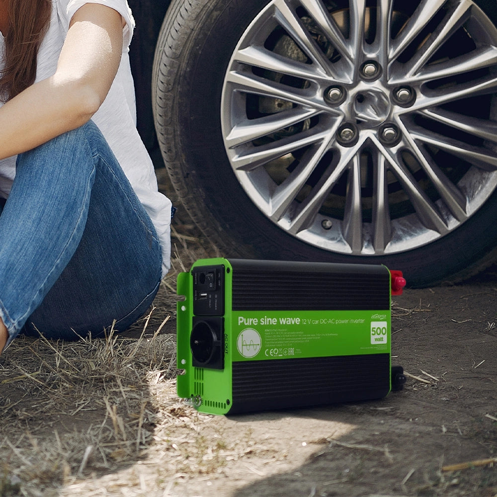ENERGENIE 12V PURE SINE WAVE CAR DC-AC POWER INVERTER 500W