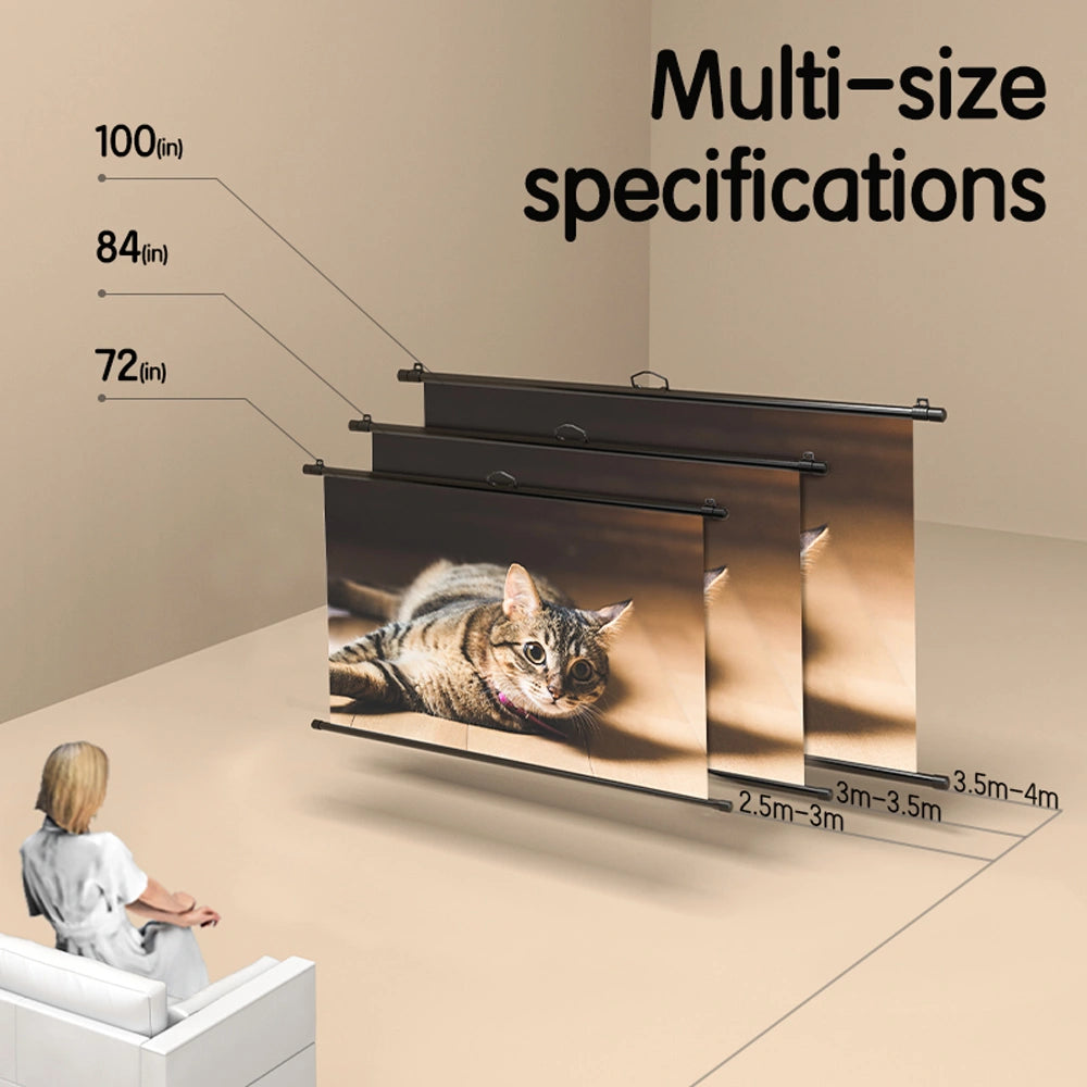 DELI BRACKET PROJECTOR SCREEN 72' BLACK