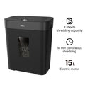 DELI P4 SMALL PAPER SHREDDER 15L BLACK