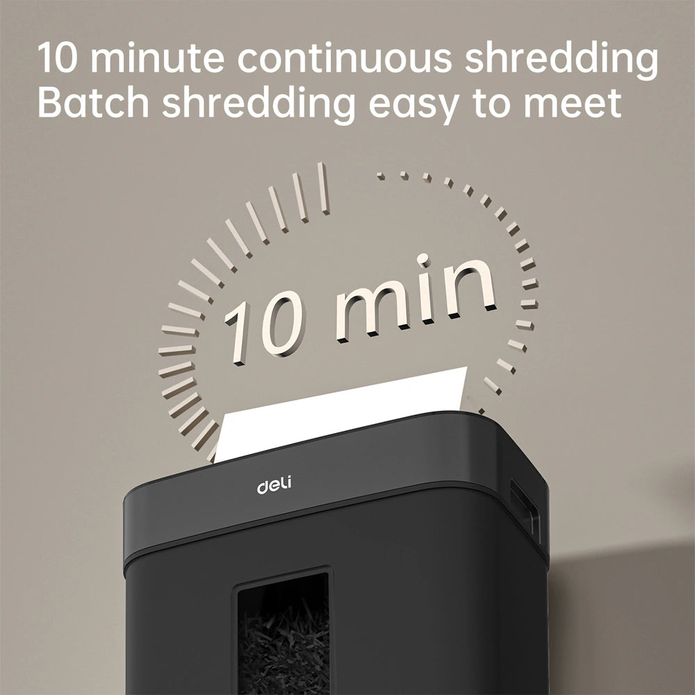 DELI P4 SMALL PAPER SHREDDER 15L BLACK