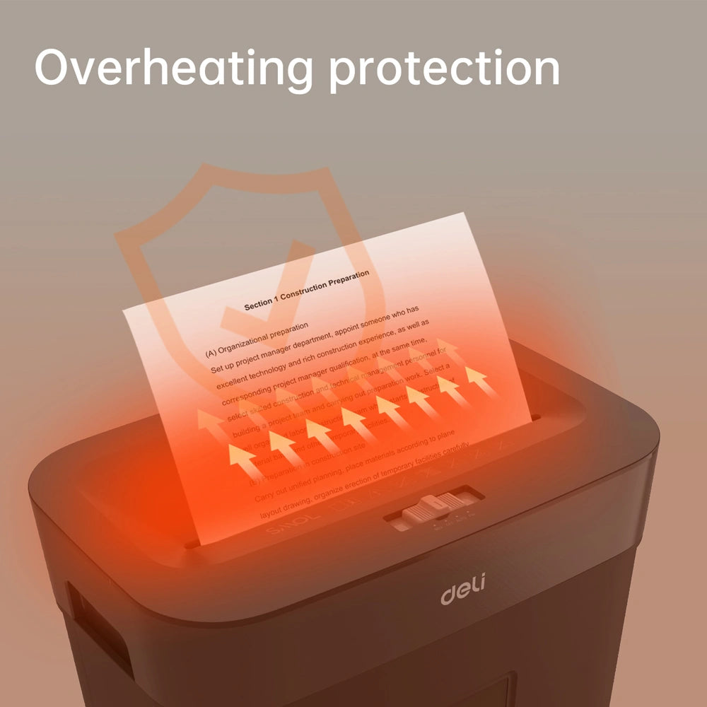 DELI P4 SMALL PAPER SHREDDER 15L BLACK