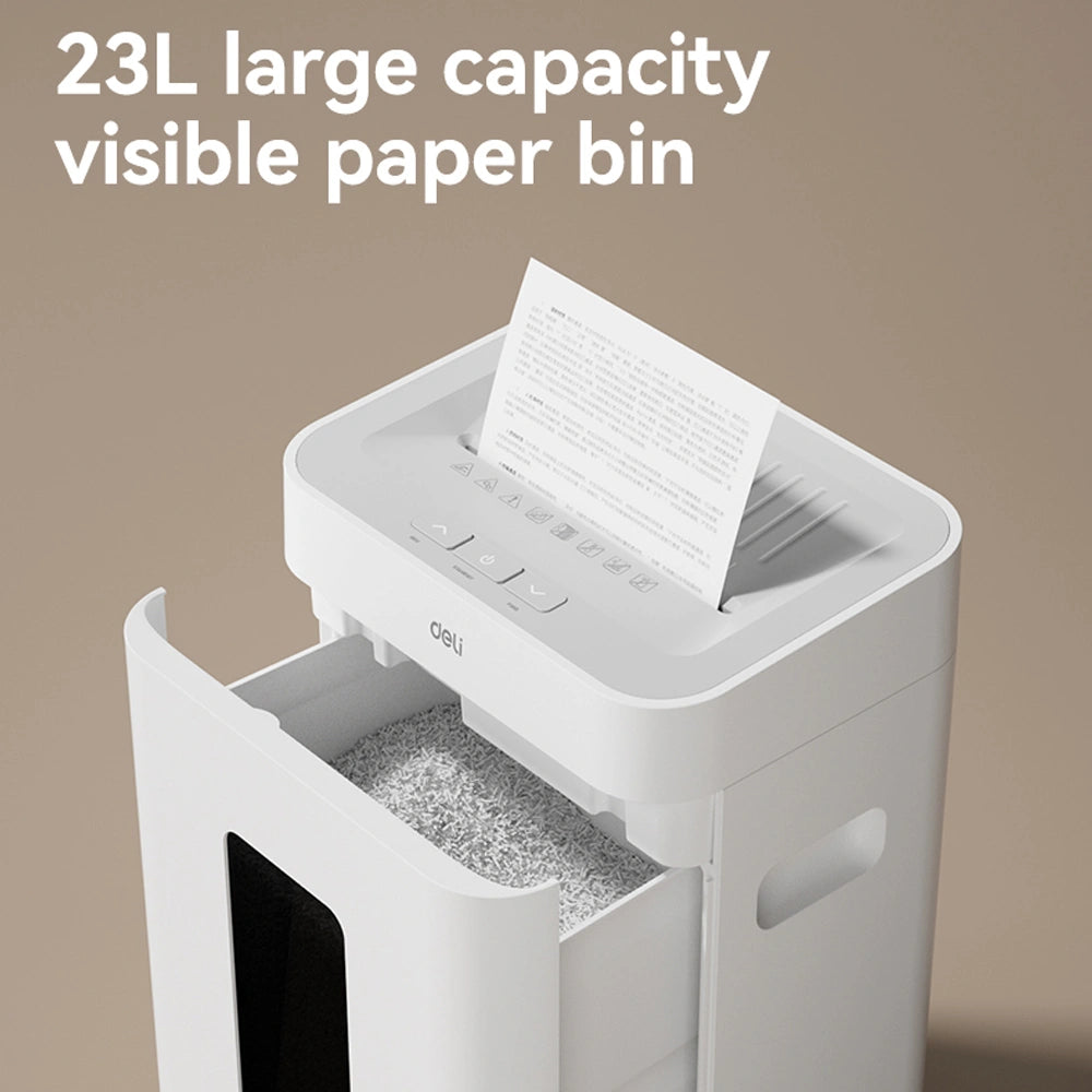 DELI P5 ULTRA SILENCE PAPER SHREDDER 23L WHITE