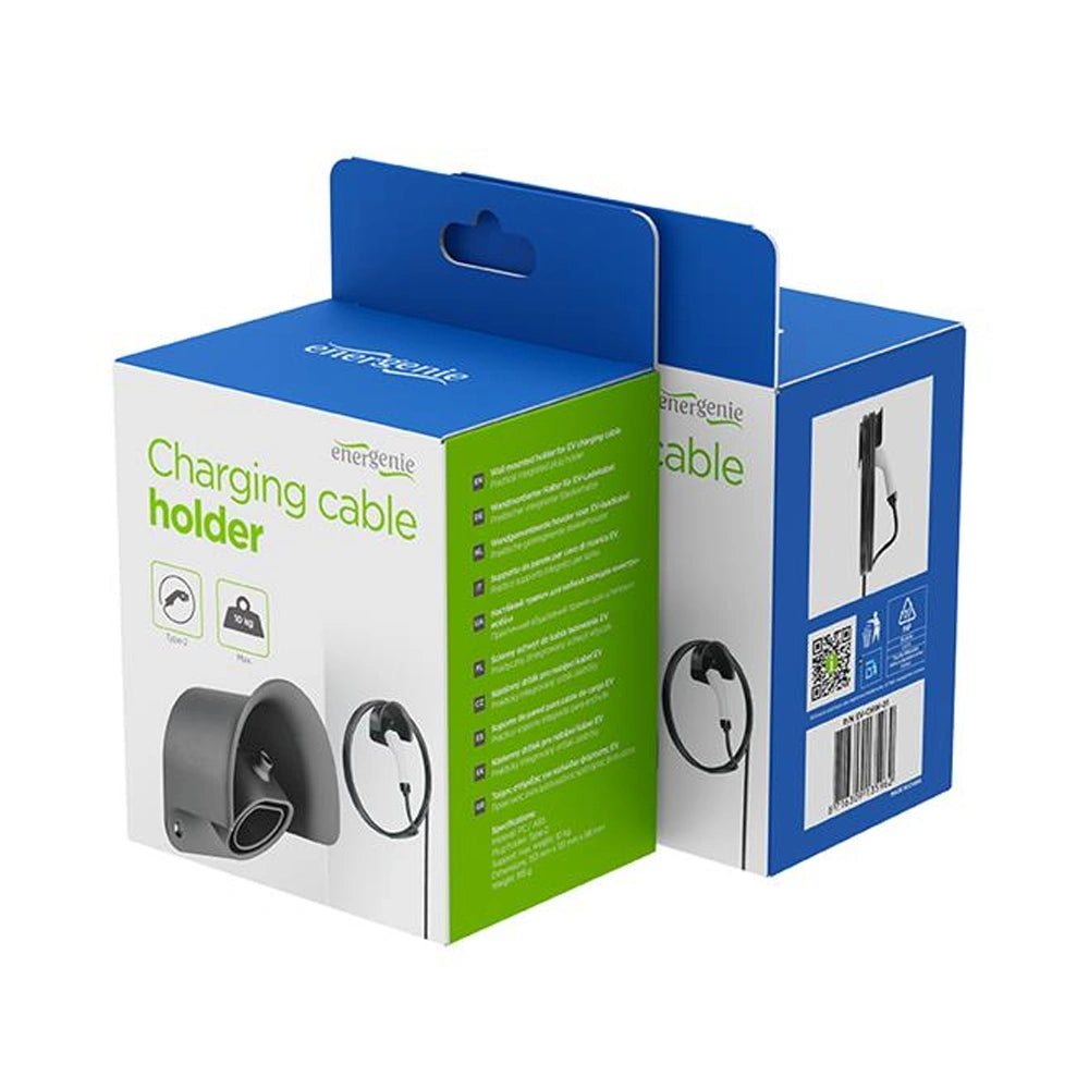 ENERGENIE CHARGING CABLE HOLDER BLACK, EV-CHW-01
