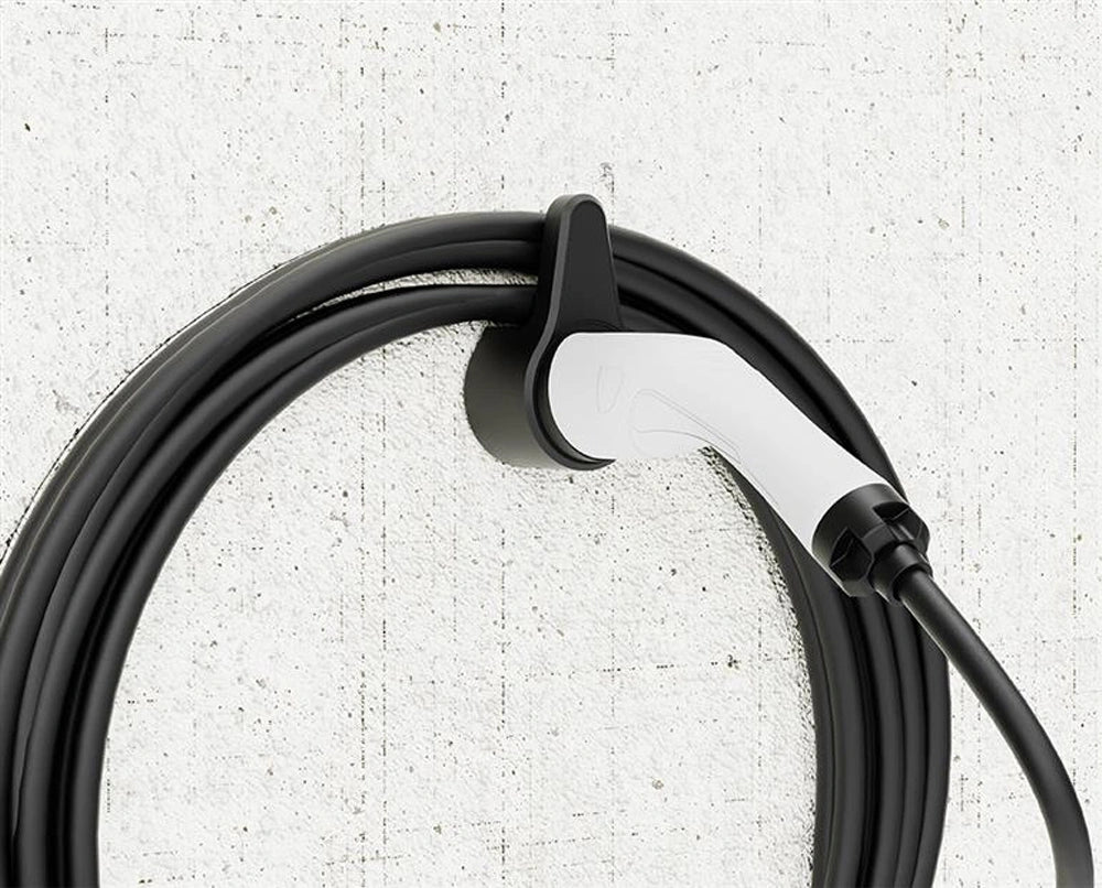 ENERGENIE WALL MOUNTED CHARGING CABLE HOLDER BLACK