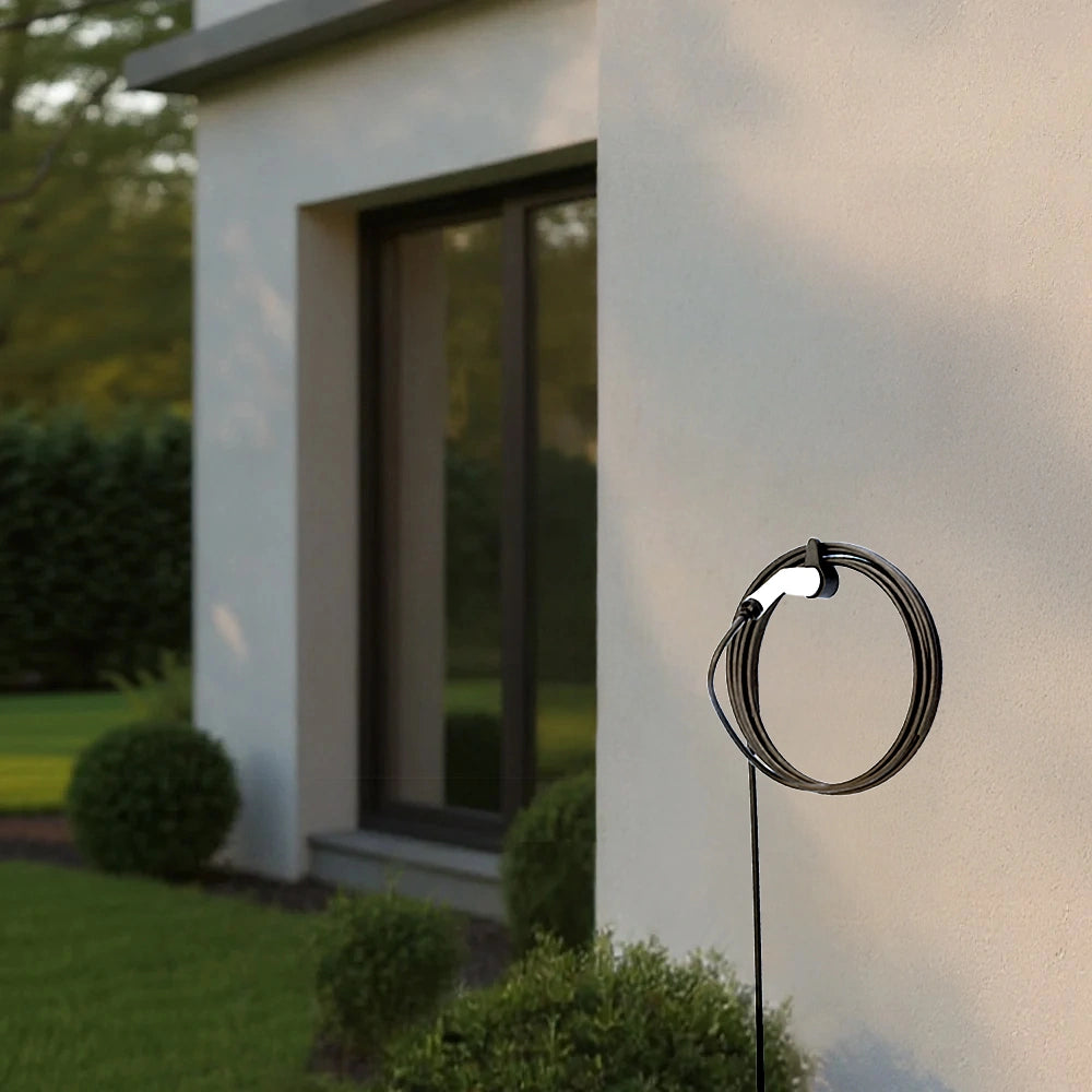 ENERGENIE WALL MOUNTED CHARGING CABLE HOLDER BLACK