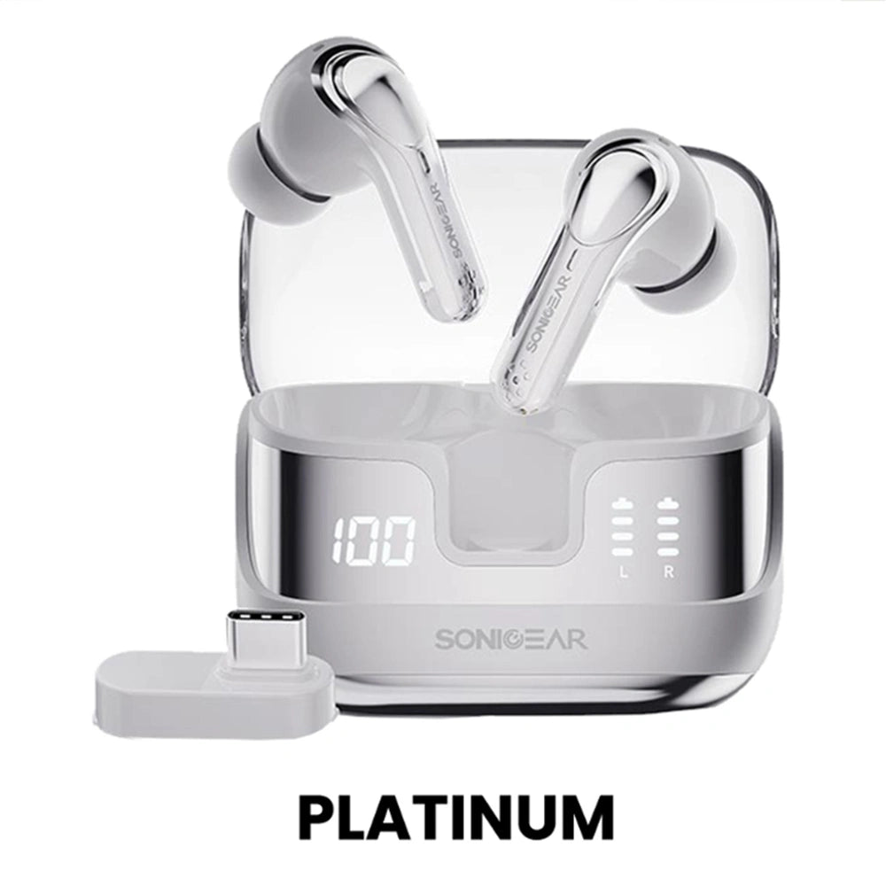 SONICGEAR DUAL MODE 2.4G/BT5.4 SUPERIOR 4MICS ANC/ENC EARPUMP XP2 PLATINUM