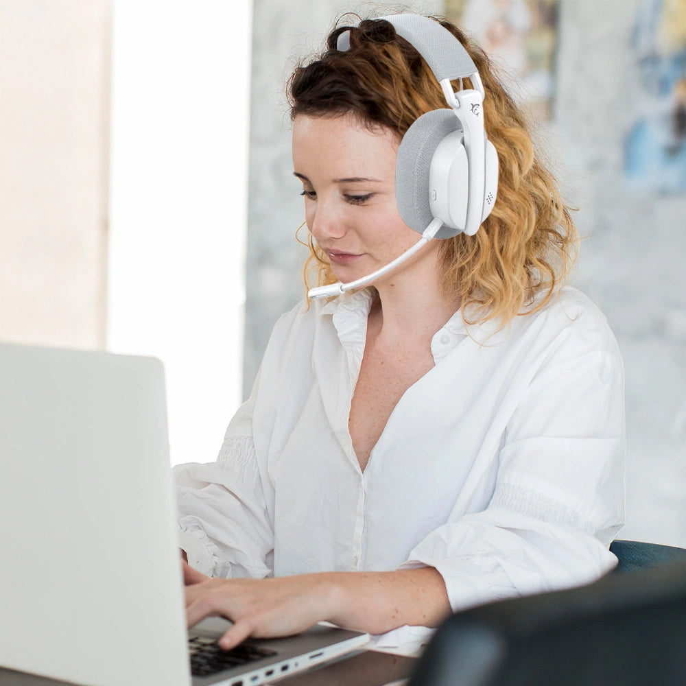 WHITE SHARK 3-IN-1 WIRELESS FOLDABLE GAMING HEADPHONES WGH-2444 FIRECREST WHITE