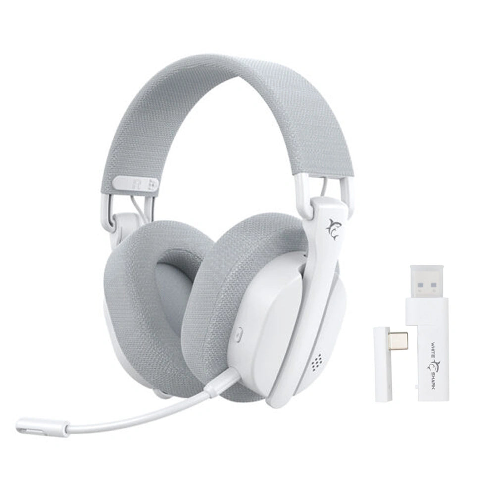 WHITE SHARK 3-IN-1 WIRELESS FOLDABLE GAMING HEADPHONES WGH-2444 FIRECREST WHITE