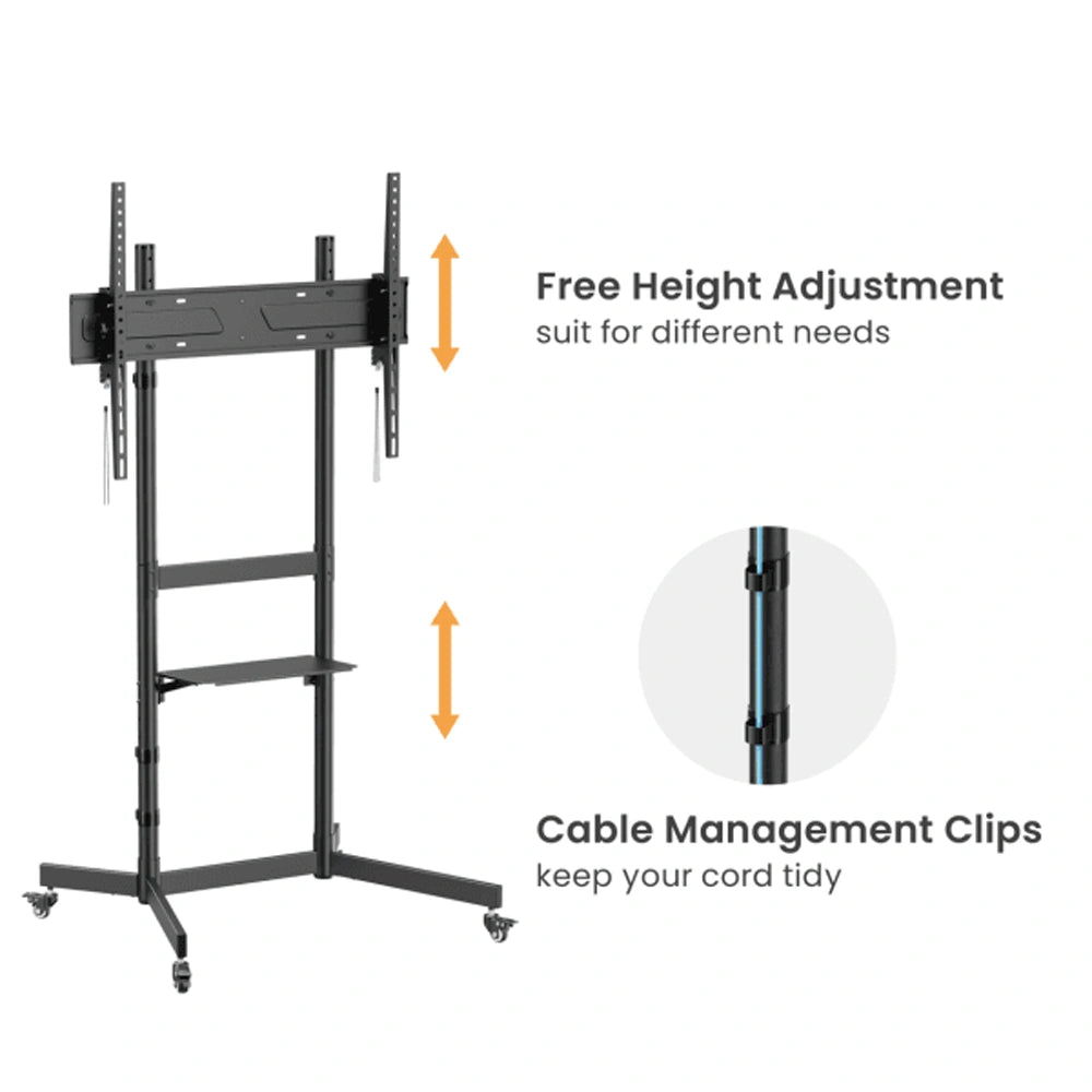 SBOX FLOOR MOBILE MOUNT 55'-100' MAX VESA 800X600 BLACK