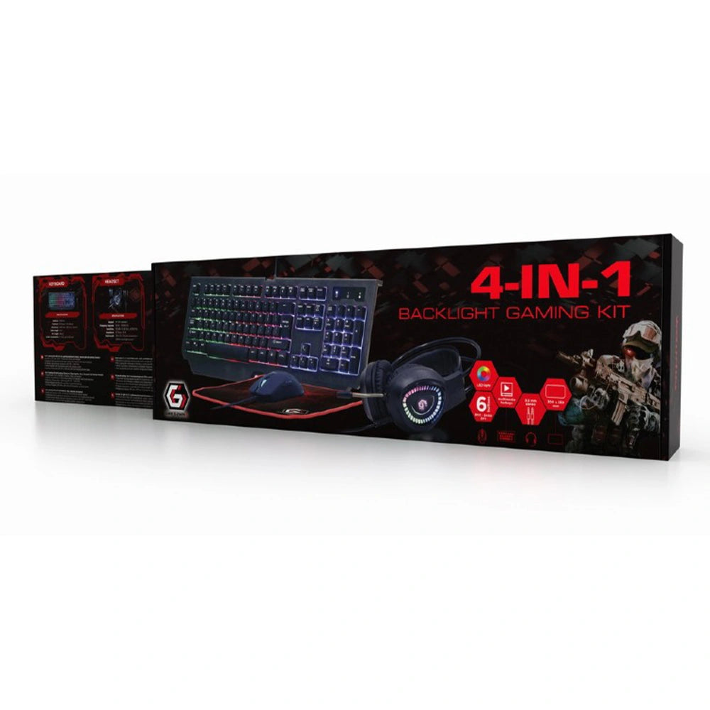 GEMBIRD 4-IN-1 BACKLIGHT US LAYOUT GAMING KIT 'PHANTOM'