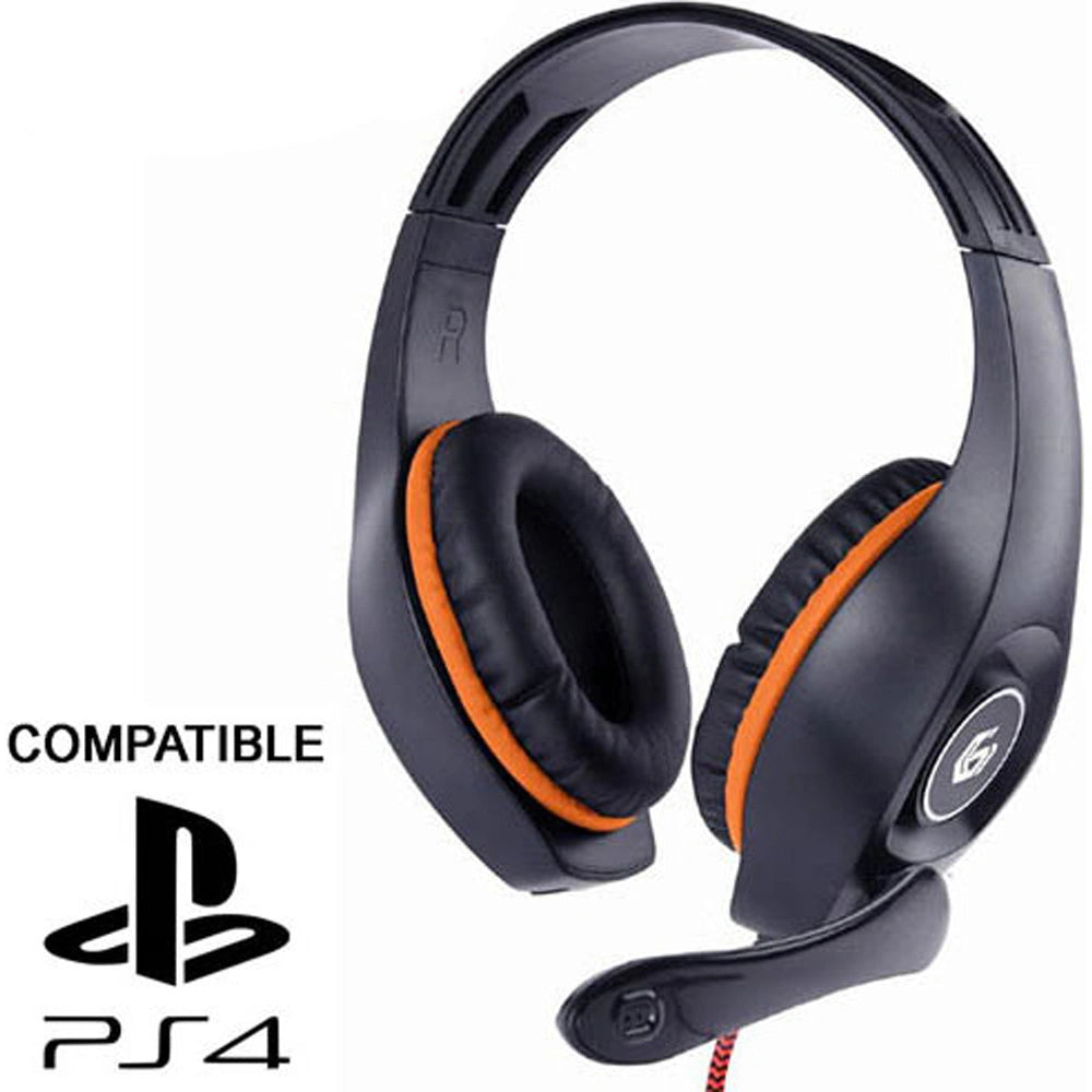 GEMBIRD GAMING HEADSET WITH VOLUME CONTROL PC/PS4 ORANGE-BLACK