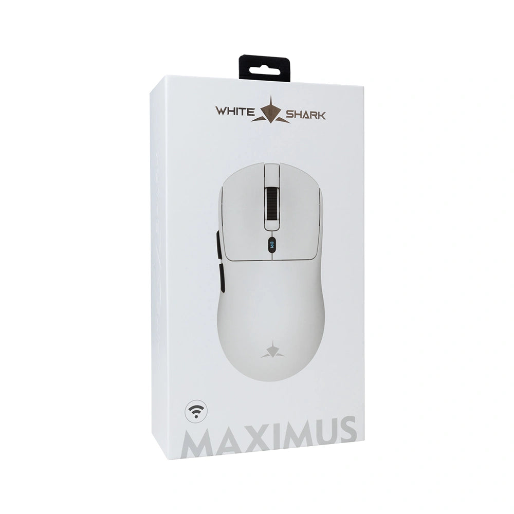 WHITE SHARK 6D WIRELESS MOUSE GM-9010 MAXIMUS DPI26000 WHITE