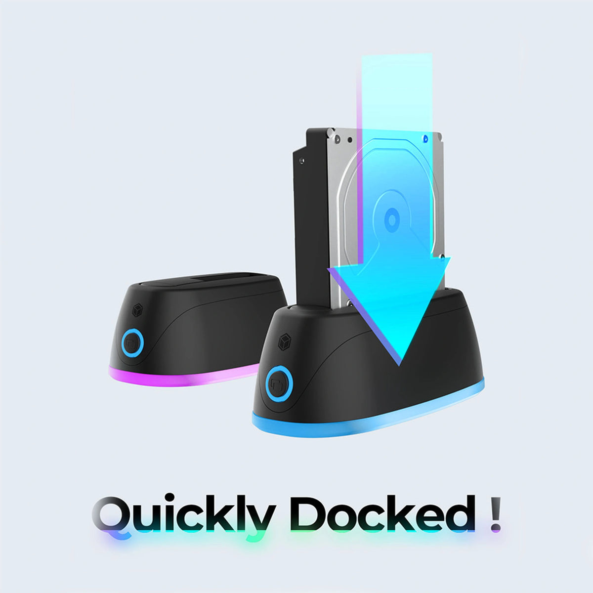 ICY BOX LED DOCKING STATION FOR HDD/SSD WITH TYPE-C/USB 3.2 COMBO CABLE