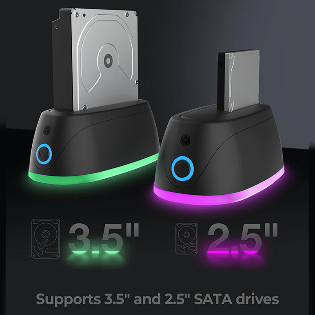 ICY BOX LED DOCKING STATION FOR HDD/SSD WITH TYPE-C/USB 3.2 COMBO CABLE