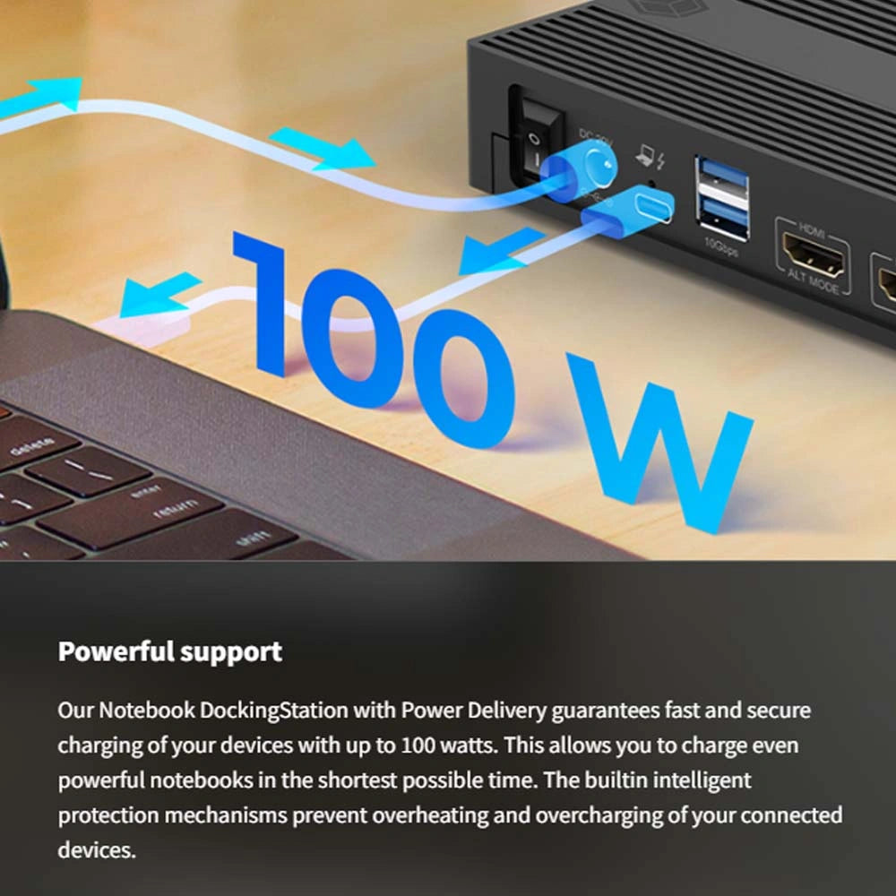 ICY BOX 11 IN 1 TYPE-C HYBRID DOKING STATION WITH TRIPLE VIDEO OUTPUT