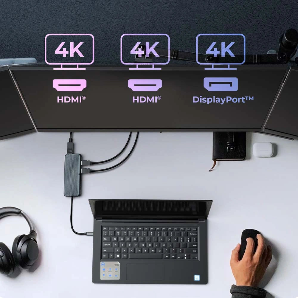 ICY BOX 12 IN 1 TYPE-C MOBILE DOCKING STATION WITH TRIPLE VIDEO OUTPUT
