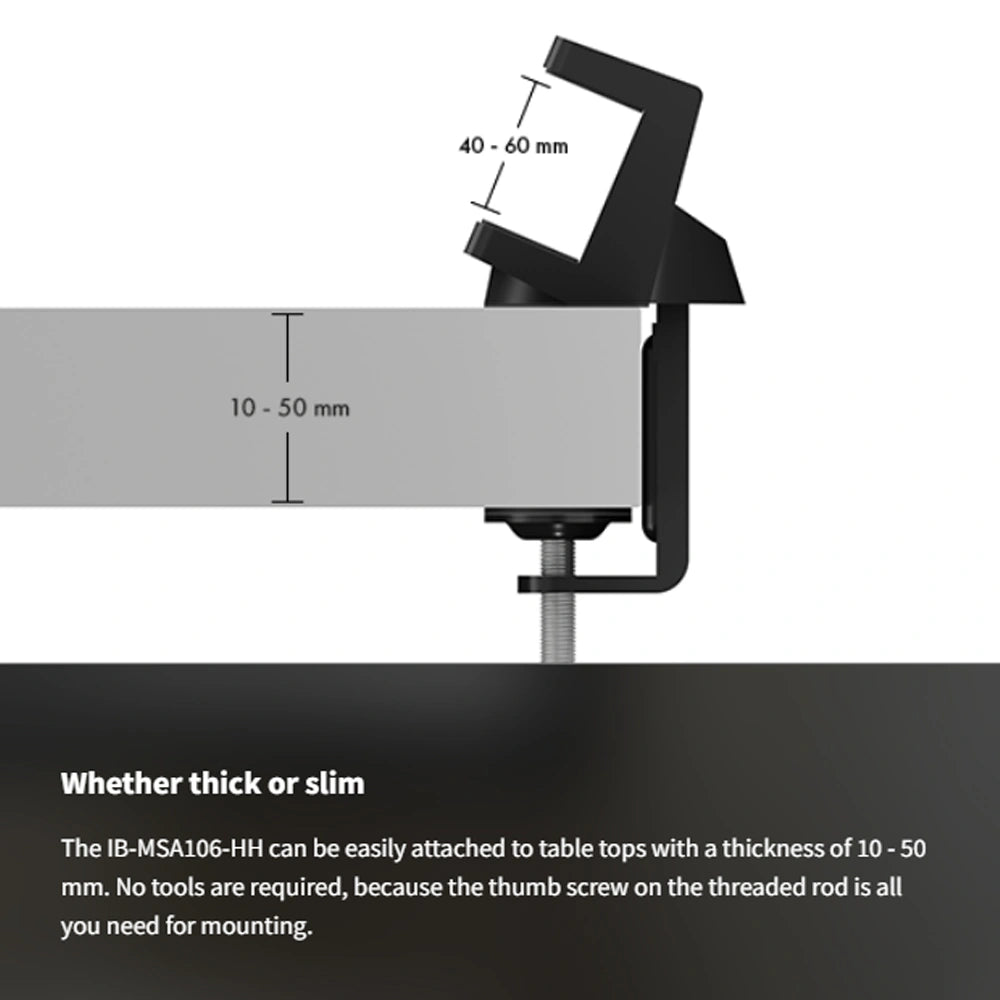 ICY BOX TABLE CLAMP FOR HUB'S AND SOCKET STRIPS BLACK