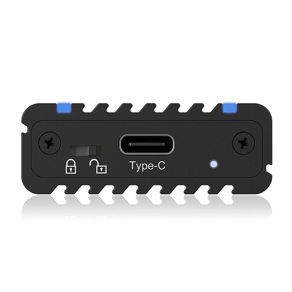 ICY BOX TYPE-C 3.2 GEN2 TO PCIe NVMe SSD ENCLOSURE WITH LED STRIPES