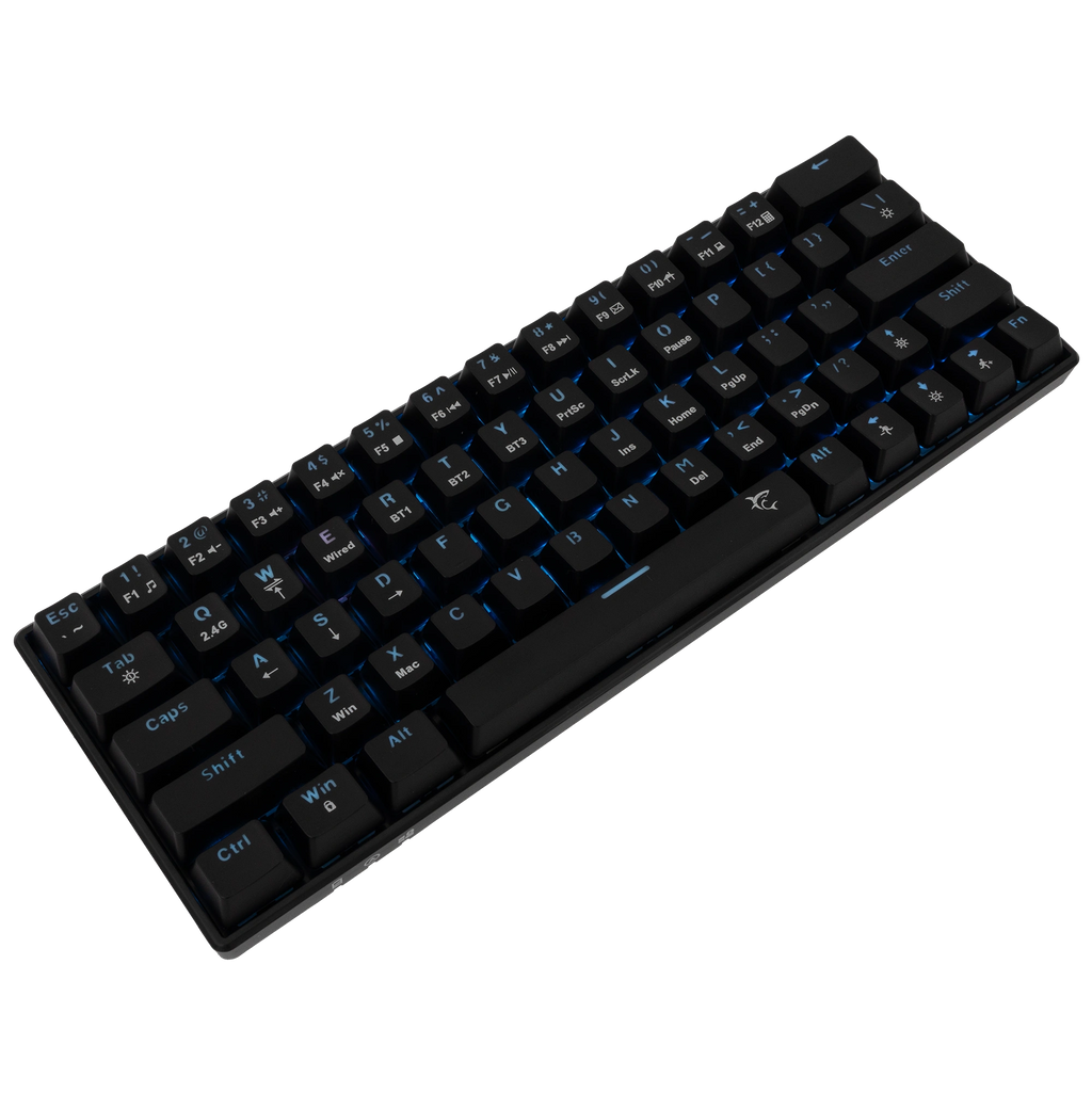 WHITE SHARK WIRELESS/BT/TYPE-C MECHANICAL KEYBOARD RED SWITCH GK-003111 US BLACK