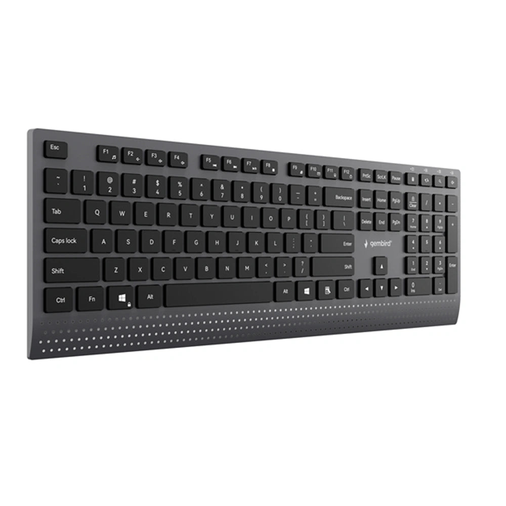 GEMBIRD SLIM WIRED MULTIMEDIA KEYBOARD WITH TYPE-C ADAPTER US LAYOUT BLACK