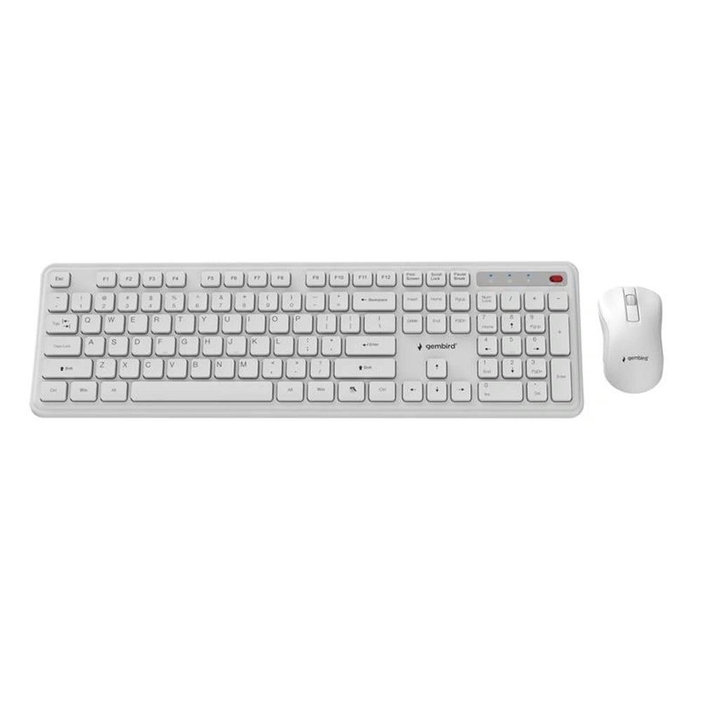 GEMBIRD SLIM PRO BUSINESS WIRELESS DESKTOP SET US LAYOUT WHITE
