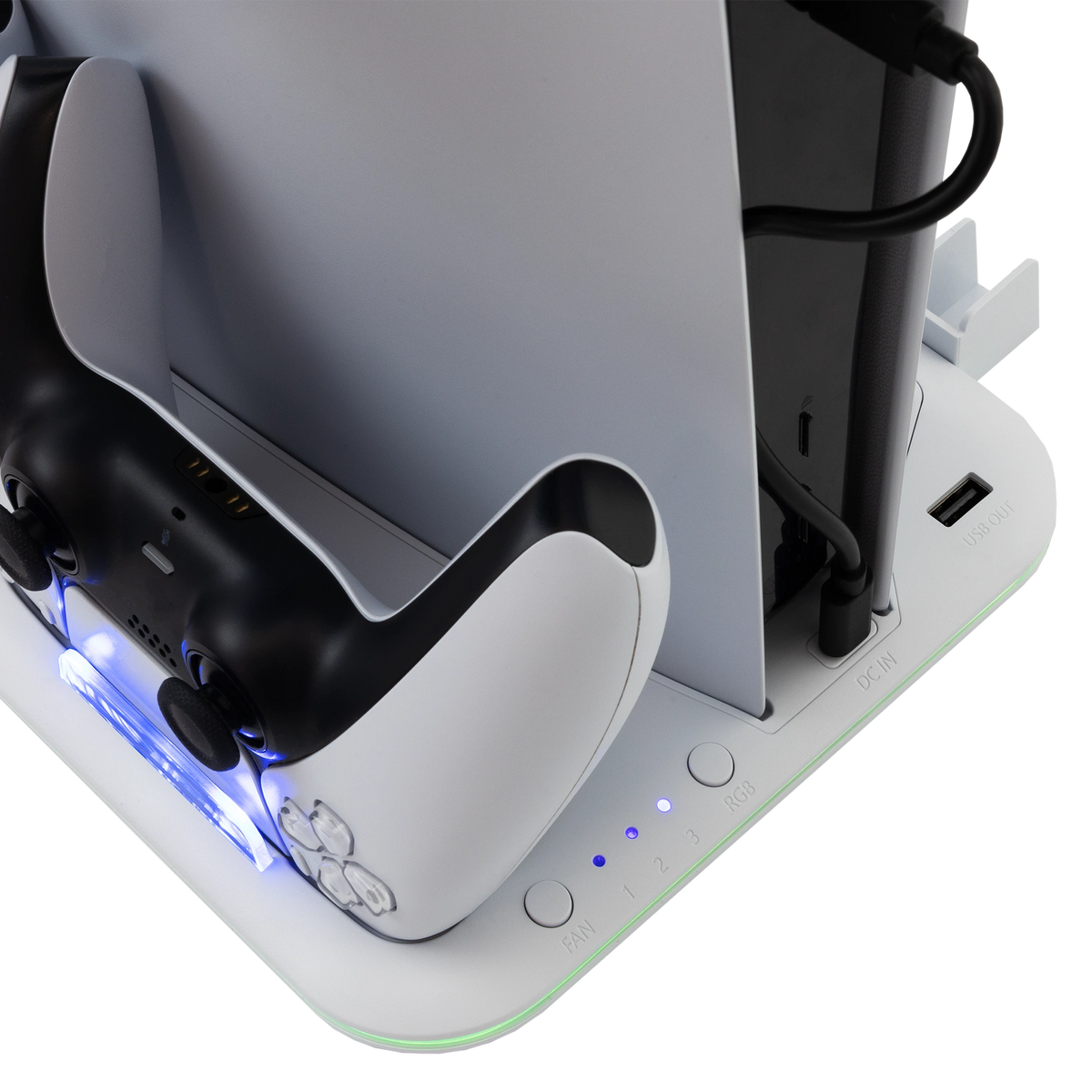 WHITE SHARK PS5 COOLING PAD + 2 CHARGING DOCK SLIM PS5-DZ504 KIMURA-2