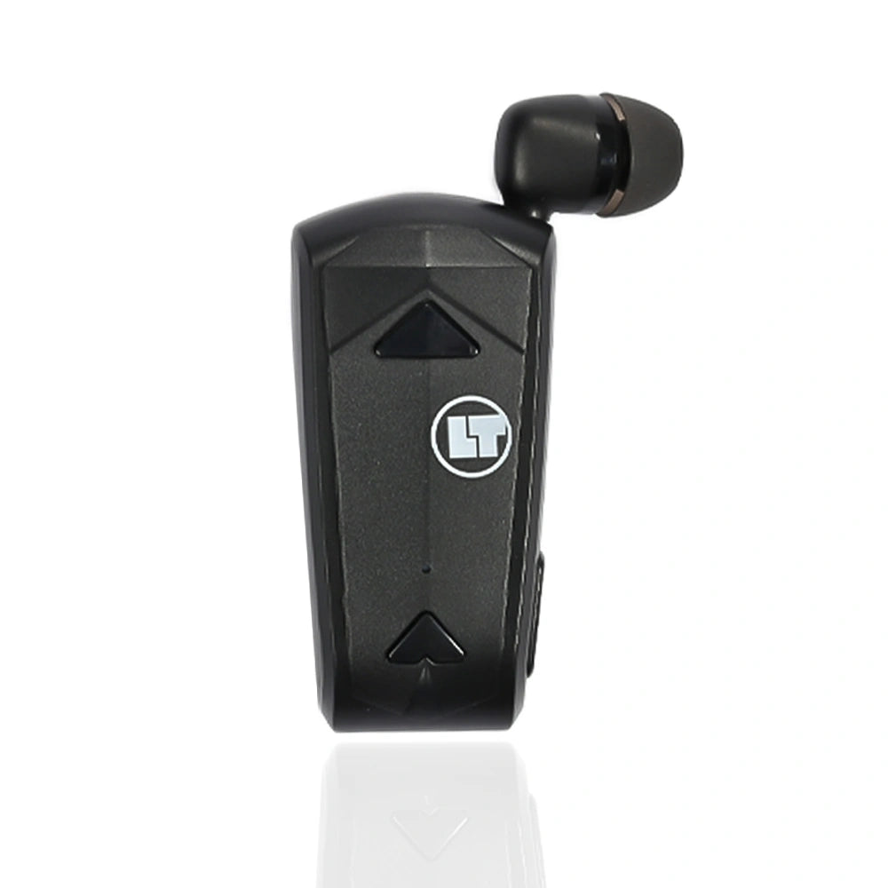 LAMTECH RETRACTABLE BT 5.3 CLIP ON HEADSET BLACK (HANGING CORD)