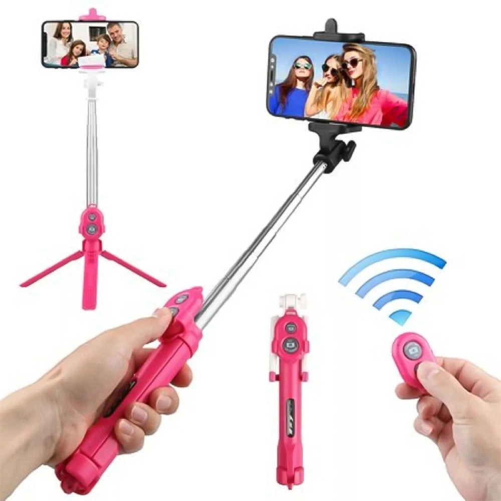 LAMTECH 2in1 TRIPOD & SELFIE STICK ROSE RED