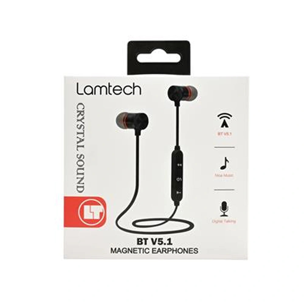 LAMTECH BLUETOOTH V5.1 MAGNETIC EARPHONES