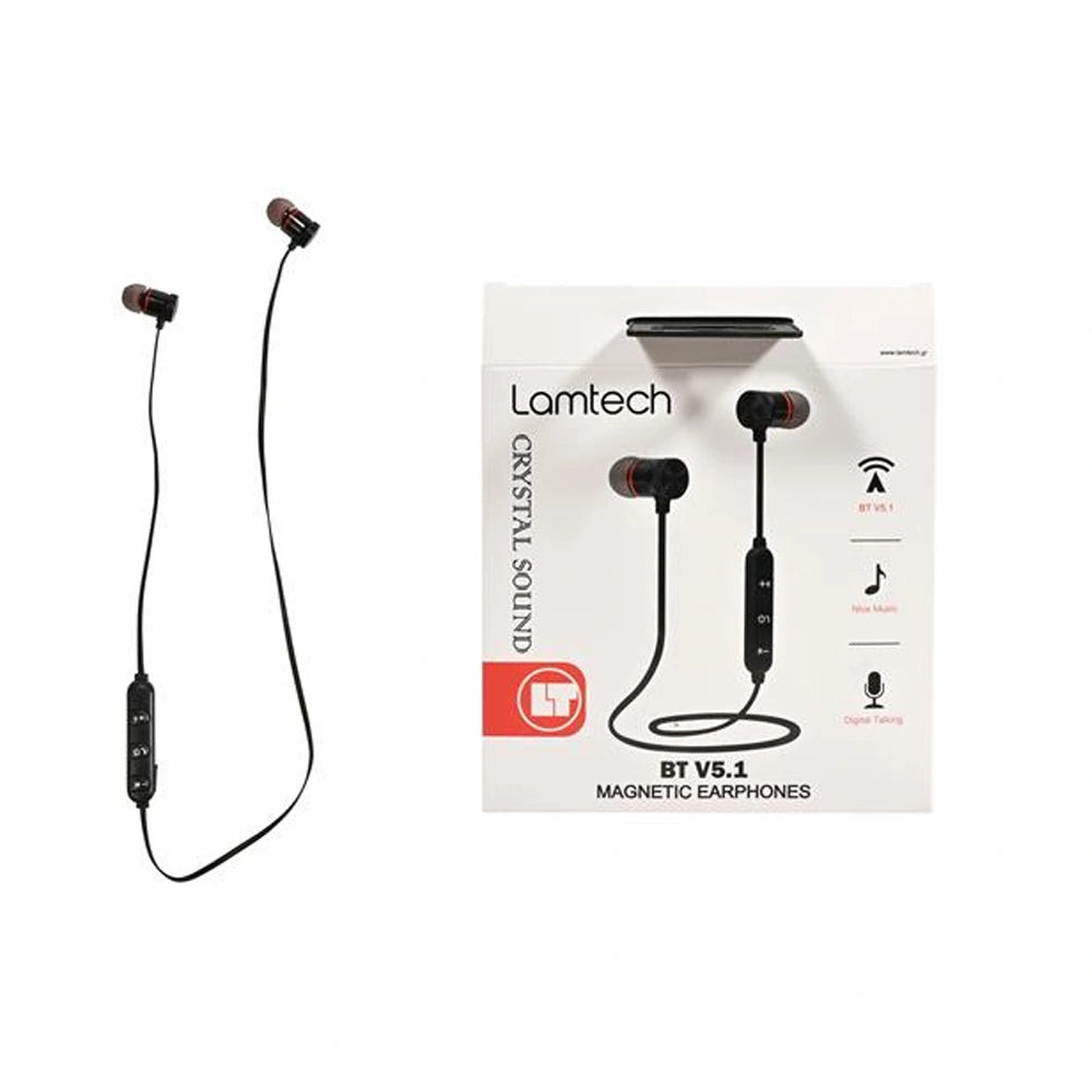 LAMTECH BLUETOOTH V5.1 MAGNETIC EARPHONES