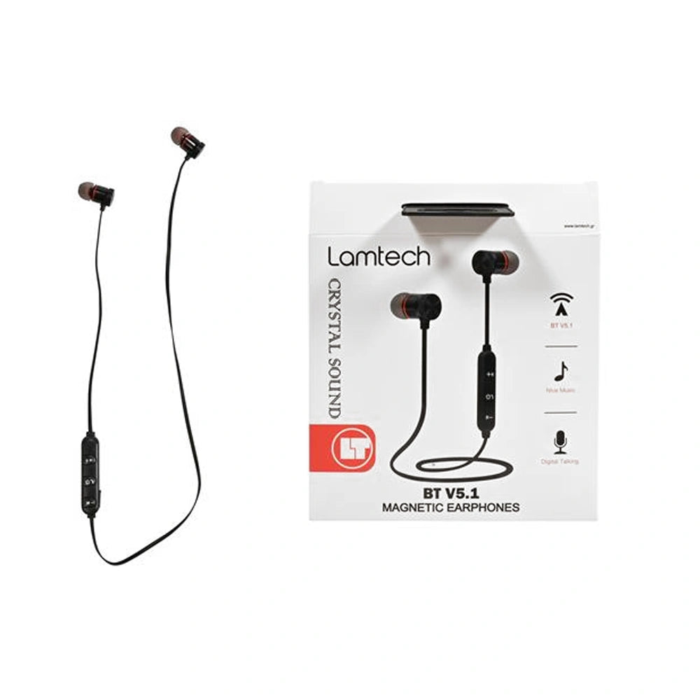 LAMTECH BLUETOOTH V5.1 MAGNETIC EARPHONES