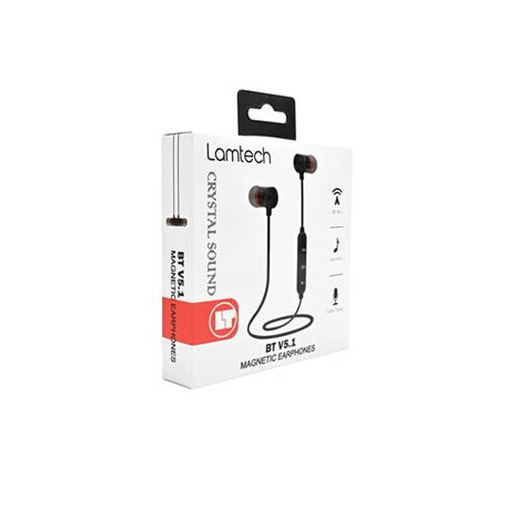 LAMTECH BLUETOOTH V5.1 MAGNETIC EARPHONES