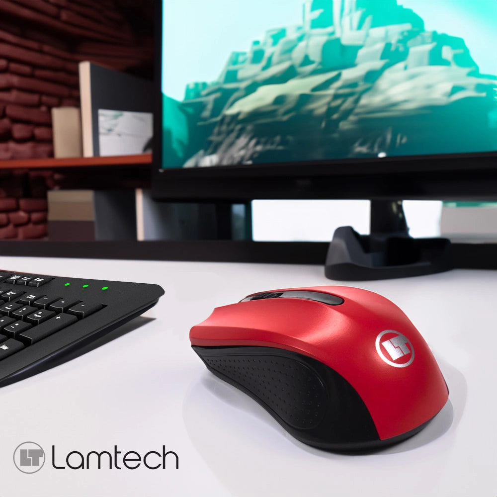 LAMTECH 2,4G WIRELESS MOUSE RED