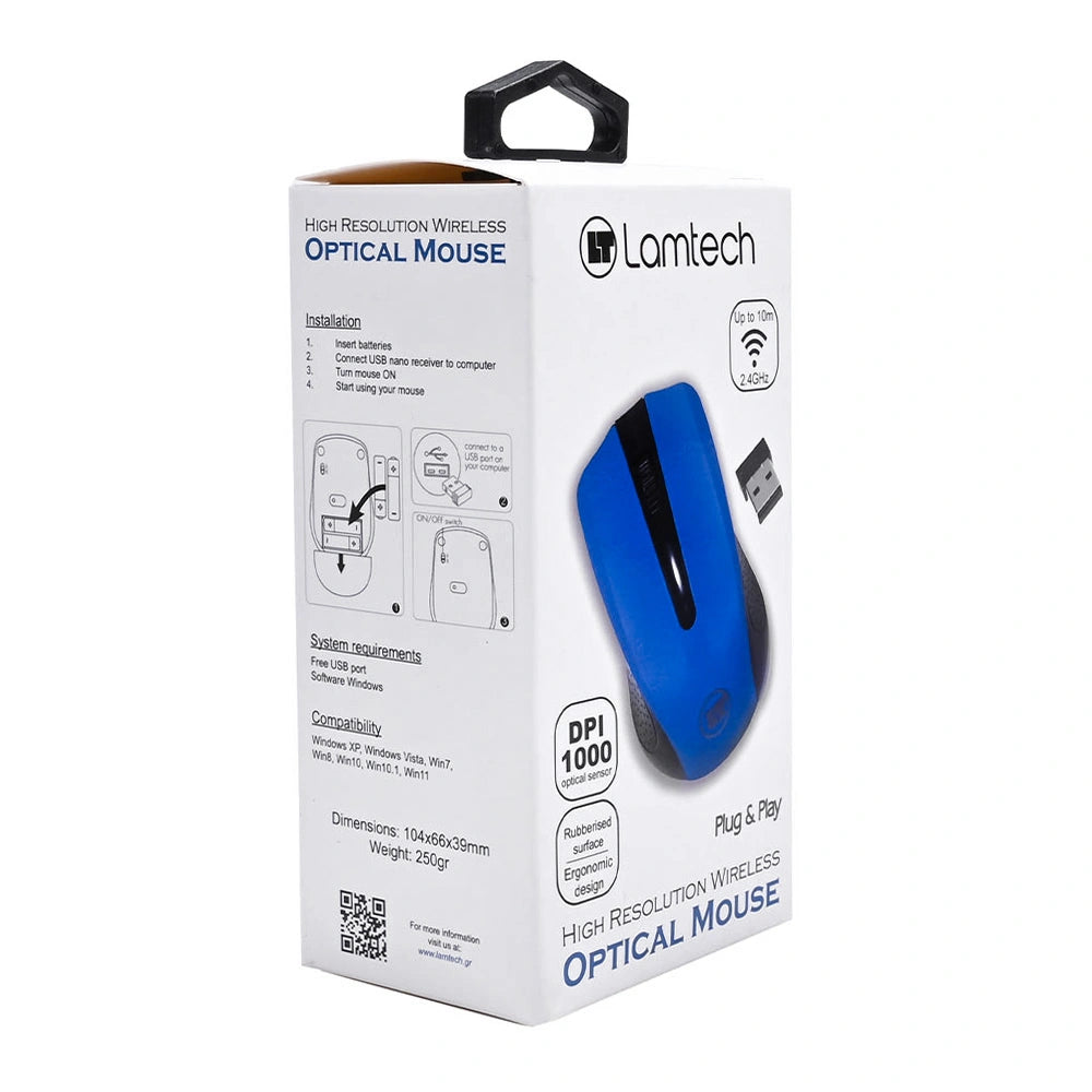 LAMTECH 2,4G WIRELESS MOUSE BLUE