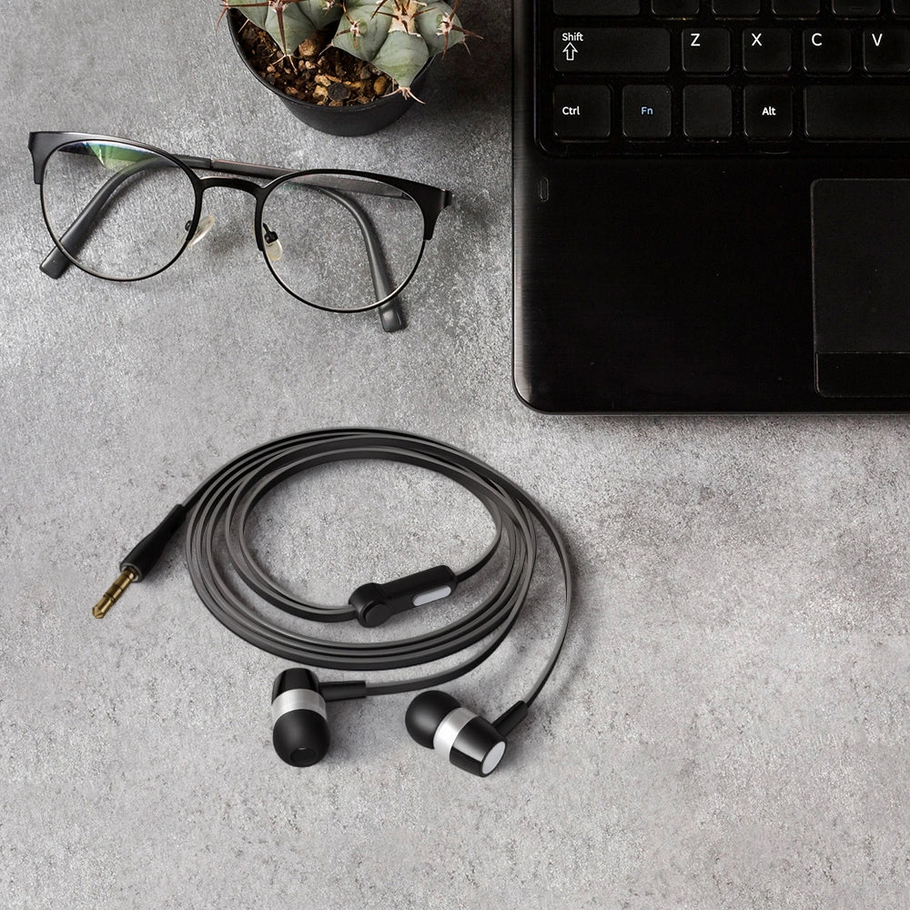 LAMTECH HANDSFREE WITH MIC 3,5MM JACK BLACK