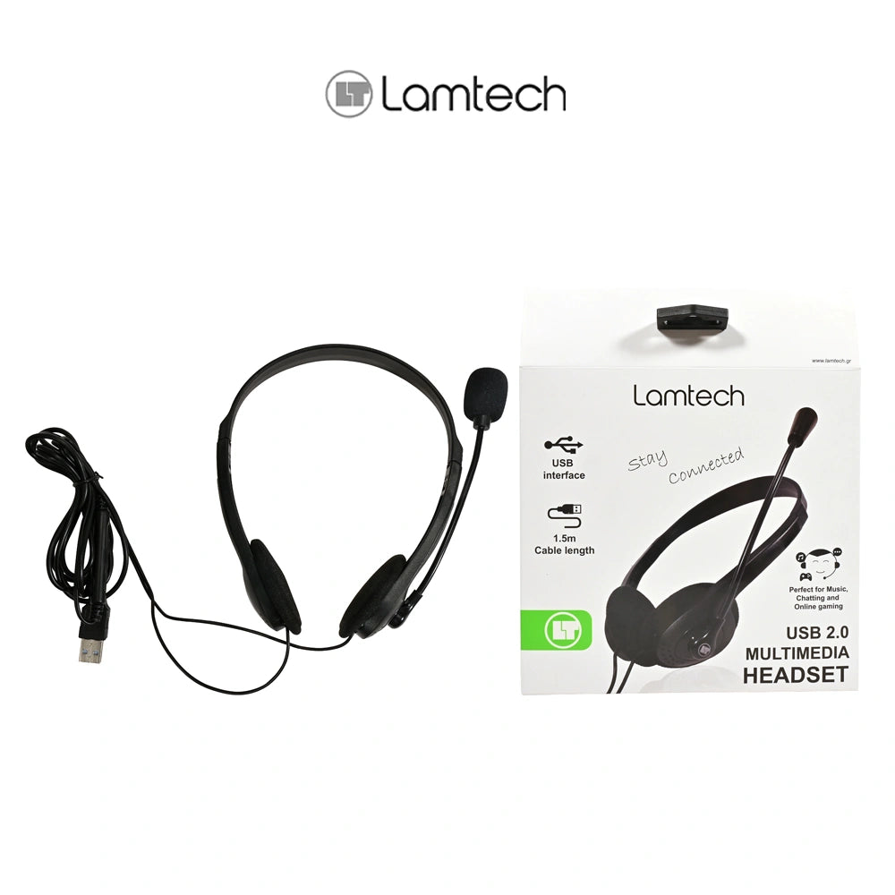 LAMTECH USB 2.0 STEREO HEADSET WITH MIC