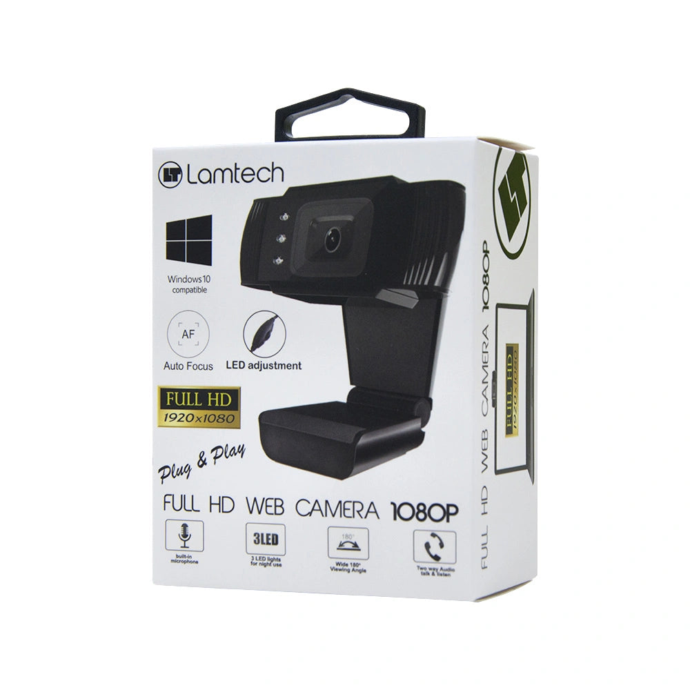 LAMTECH FULL HD USB WEB CAMERA WITH LED 1080P