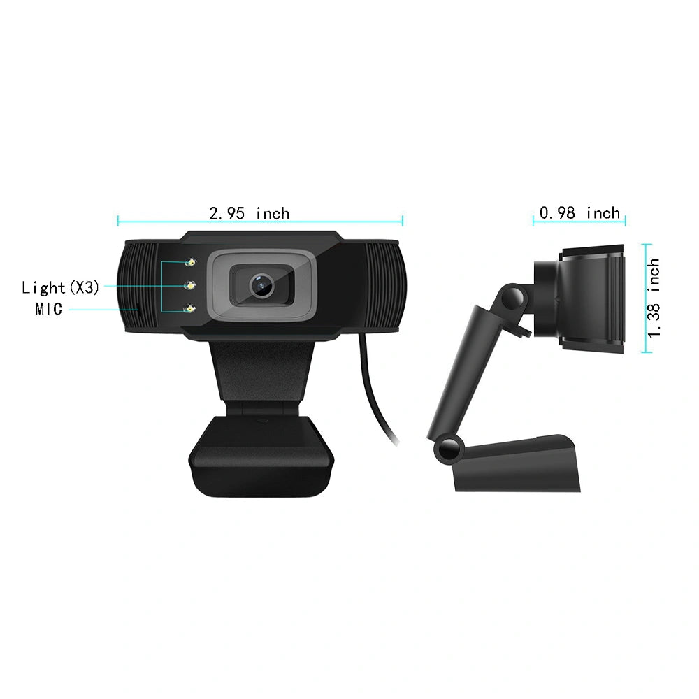 LAMTECH FULL HD USB WEB CAMERA WITH LED 1080P