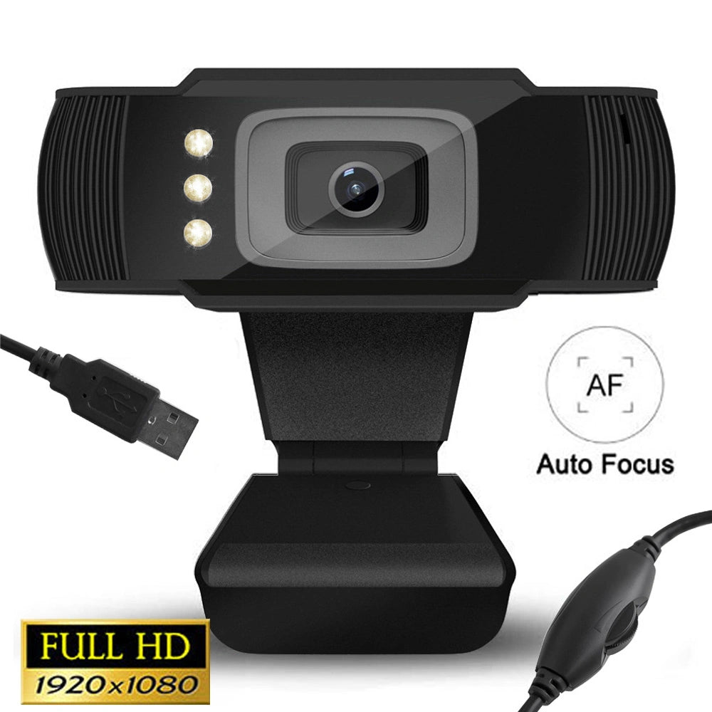 LAMTECH FULL HD USB WEB CAMERA WITH LED 1080P REFURBISHED