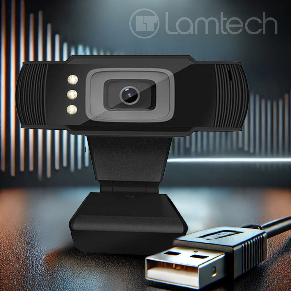 LAMTECH FULL HD USB WEB CAMERA WITH LED 1080P REFURBISHED
