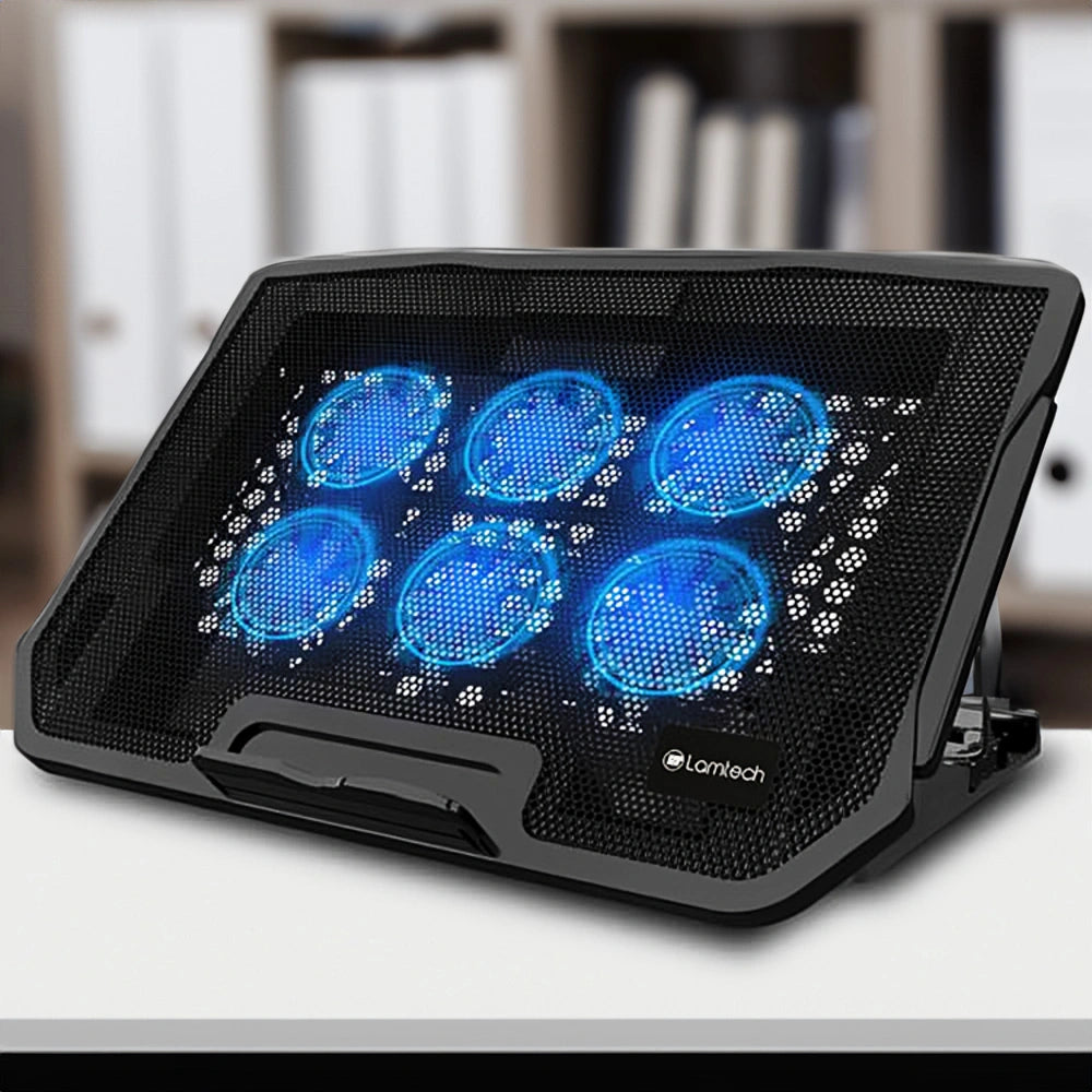 LAMTECH LAPTOP COOLING FLEXI STAND 6 FANS