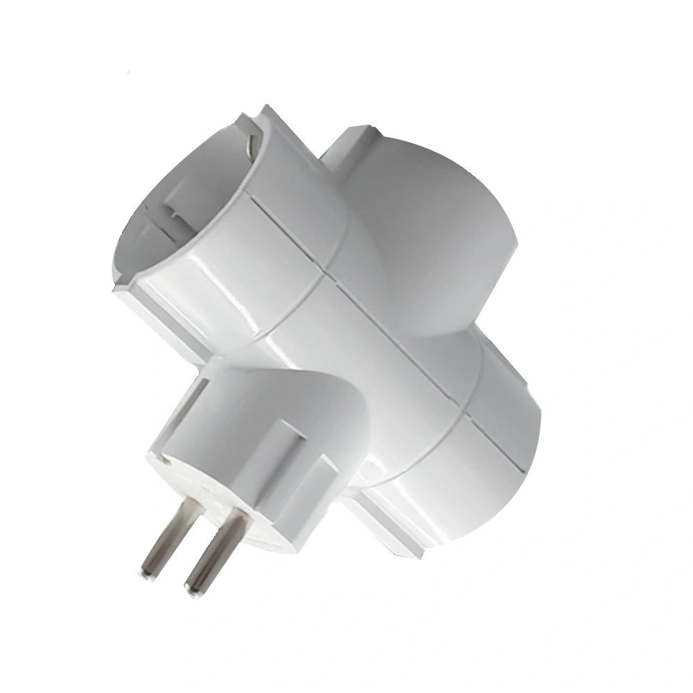LAMTECH POWER SOCKET SPLITTER WITH 3 SCHUKO OUTLETS WHITE