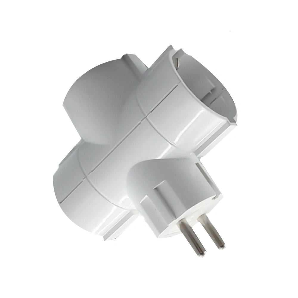 LAMTECH POWER SOCKET SPLITTER WITH 3 SCHUKO OUTLETS WHITE